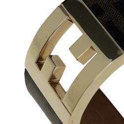 Pre Owned سوار فندي زوكا عريض ذهبي اللون