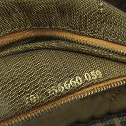 Pre Owned Fendi Tobacco/Yellow Zucca Canvas Vanity Bag