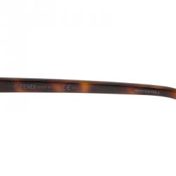 مملوكة مسبقًا Fendi Brown FF 0124/S Havana Round Sunglasses