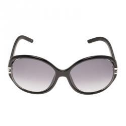 Pre Owned Fendi Black FS5153 Oversized Round Sunglasses