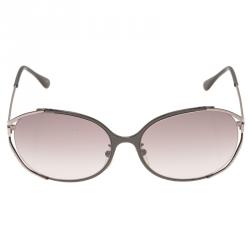 Pre Owned Fendi Gun Metal FS5166K Frame Metal Oval Sunglasses