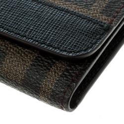 Pre Owned Fendi Tobacco Zucca Coated Canvas Key Holder