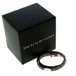 مملوكة مسبقًا سوار فندي جلد بني ملتف مزدوج