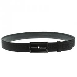 مملوكة مسبقًا حزام فندي إبزيم FF قماش زوكا أسود 95 سم