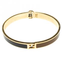 Pre Owned سوار فندي ذا فنديستا إيناميل ذهبي اللون M