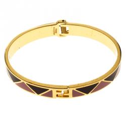 Pre Owned سوار فندي ذا فندستا إيناميل ذهبية اللون