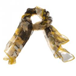 مملوكة مسبقًا Fendi Multicolor Zucca Floral Printed Silk Stole