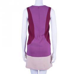 Pre Owned Fendi Colorblock Shift Dress S