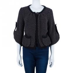 Pre Owned Fendi Wool Knit Long Button Down Cardigan M