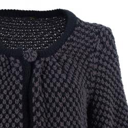 Pre Owned Fendi Wool Knit Long Button Down Cardigan M