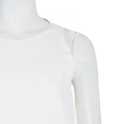 Pre Owned Fendi White Layered Sleeveless Top S