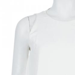 Pre Owned Fendi White Layered Sleeveless Top S