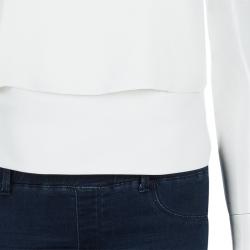 Pre Owned Fendi White Layered Sleeveless Top S