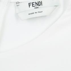 Pre Owned Fendi White Layered Sleeveless Top S