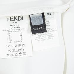 Pre Owned Fendi White Layered Sleeveless Top S