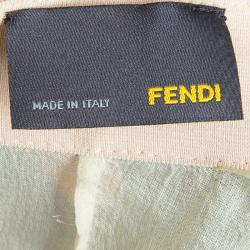 Pre Owned Fendi Beige Crossover Sheer Silk Top S