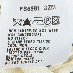 Pre Owned Fendi Beige Crossover Sheer Silk Top S