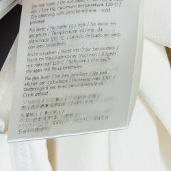 Pre Owned Fendi White Applique Logo Top M