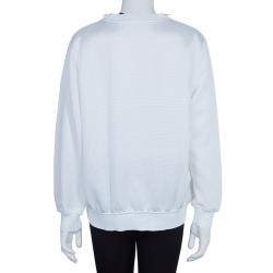 Pre Owned Fendi White Karlito Sweatshirt M