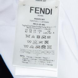 Pre Owned Fendi White Karlito Sweatshirt M