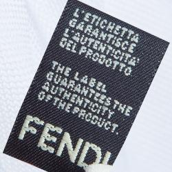 Pre Owned Fendi White Karlito Sweatshirt M