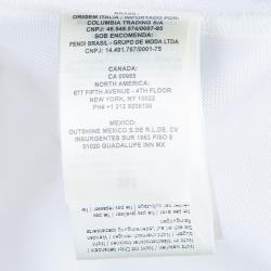 Pre Owned Fendi White Karlito Sweatshirt M