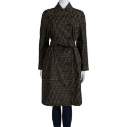 Fendi Brown Zucca Trench Coat M