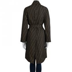 Fendi Brown Zucca Trench Coat M