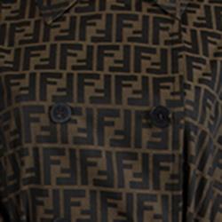 Fendi Brown Zucca Trench Coat M