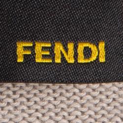 Pre Owned Fendi Beige Floral Applique Detail Short Sleeve Cropped Cardigan M