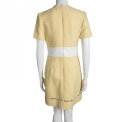Pre Owned Fendi Two Tone Short Sleeve Mini Dress M