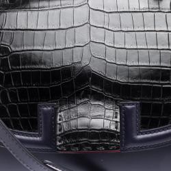 Pre Owned Fendi Multicolor Croc and Leather Silvana Shoulder Bag