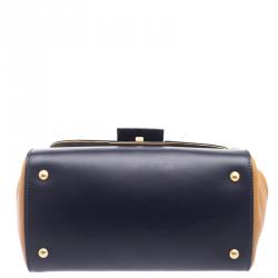 Pre Owned Fendi Multicolor Croc and Leather Silvana Shoulder Bag