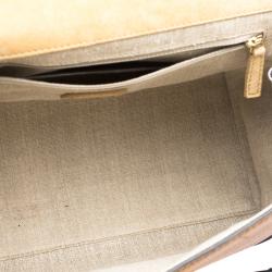 Pre Owned Fendi Multicolor Croc and Leather Silvana Shoulder Bag