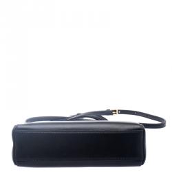 Pre Owned Fendi Black Leather Micro Peekaboo Crossbody Bag