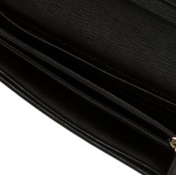 Pre Owned Fendi Tobacco Zucca Spalmati Continental Wallet  