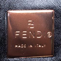 Fendi Dark Brown Zucchino Canvas Baguette Shoulder Bag
