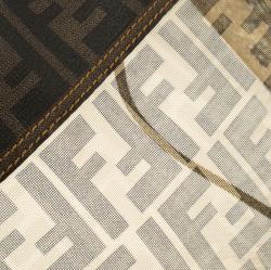 Pre Owned Fendi Tobacco Zucca Mesh Cabas Tote