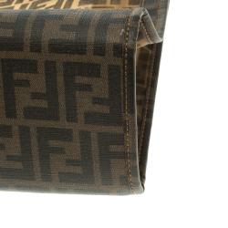 Pre Owned Fendi Tobacco Zucca Mesh Cabas Tote