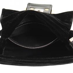 Pre Owned Fendi Black Suede Shoulder Bag