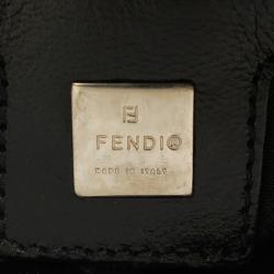 Pre Owned Fendi Black Suede Shoulder Bag