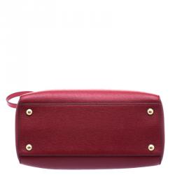 Pre Owned Fendi Red Saffiano Leather Small 2Jours Tote