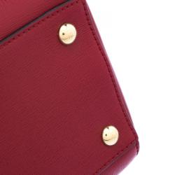 Pre Owned Fendi Red Saffiano Leather Small 2Jours Tote