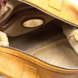 Pre Owned Fendi Brown Selleria  Leather Bauletto Bag