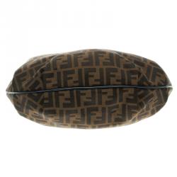 Pre Owned Fendi Tobacco Zucca Canvas Large Chef Chain Hobo