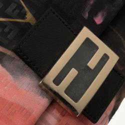 Pre Owned Fendi Floral Print Zucchino Fabric Mini Mama Baguette Bag