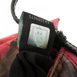 Pre Owned Fendi Floral Print Zucchino Fabric Mini Mama Baguette Bag