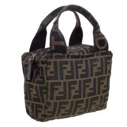 Fendi Tobacco Zucca Canvas Bowling Bag