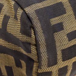 Fendi Tobacco Zucca Canvas Bowling Bag