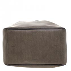 Pre Owned Fendi Brown Coated Canvas Vintage Drawstring Bucket Bag